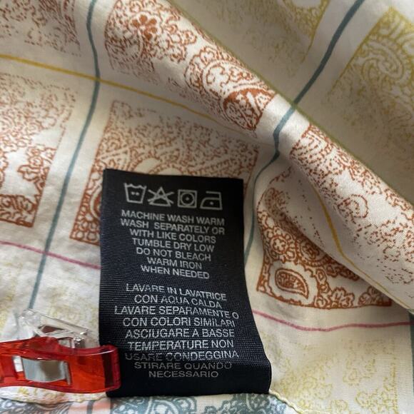 Robert Grahams Men’s Aztec Button Up Shirt Embroidered XL Flip Cuff Multicolor - Picture 13 of 16